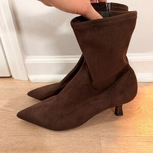 Abound Chocolate Heeled Boots